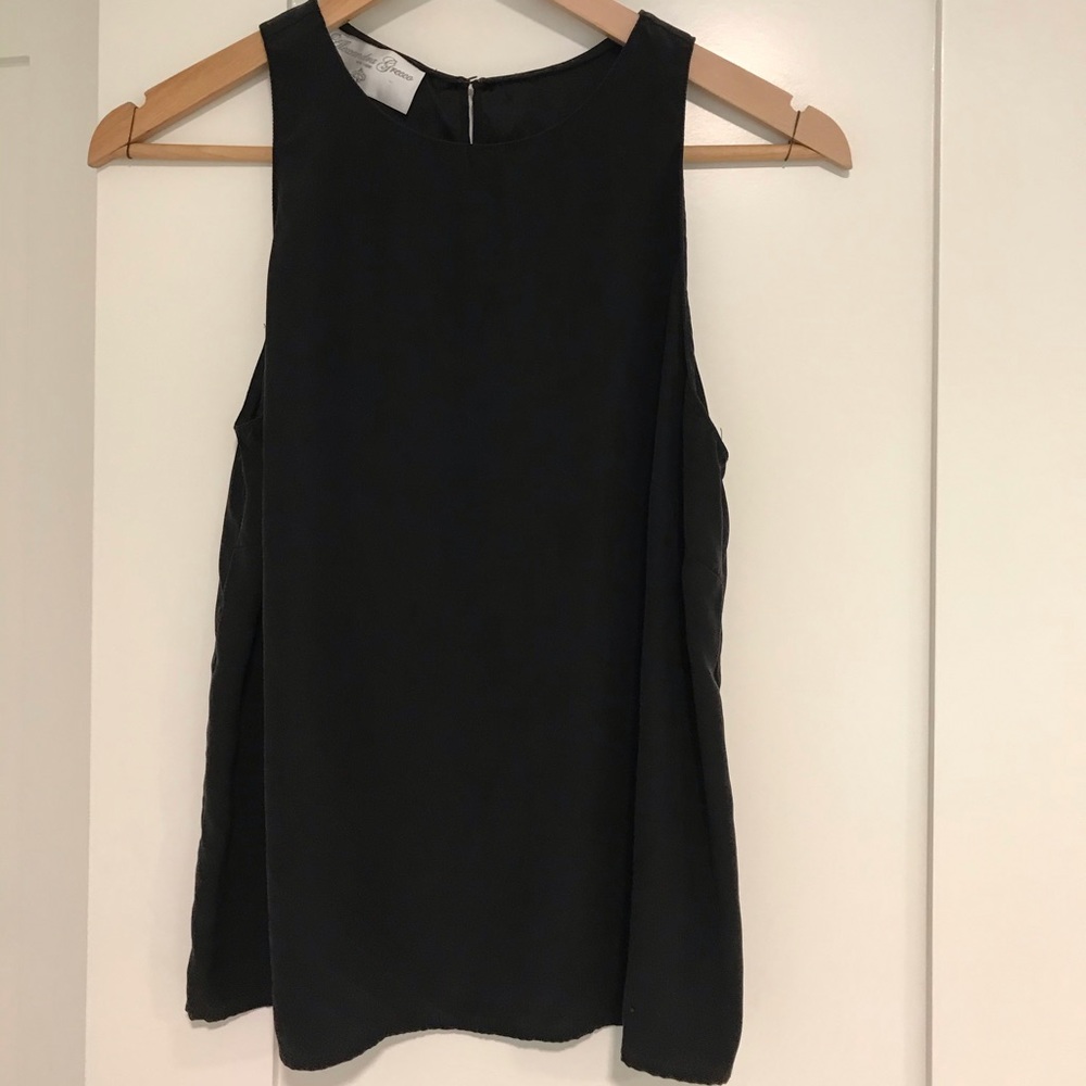 100% Silk Black Sleeveless top